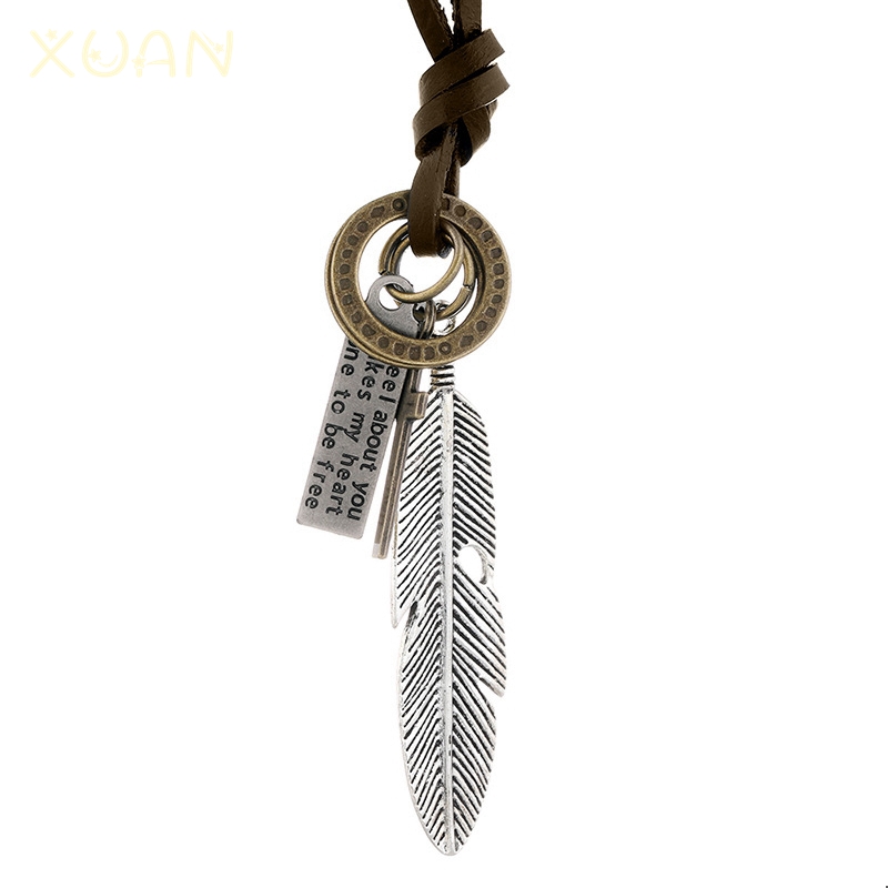 Leather -Antique silver