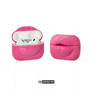 Labbra rosa per Airpods custodia protettiva morbida Cover in Silicone per auricolari e cuffie <span class=keywords><strong>Apple</strong></span> - Product Image 3