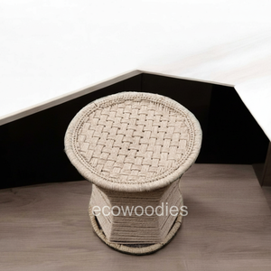 Taburete de bambú moderno hecho a mano para dormitorio, patio exterior, nueva consola de incrustaciones de hueso otomano interior para relajarse para escuelas y apartamentos - Product Image 1