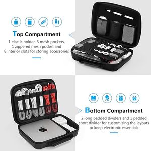 Organizador de Viaje Electrónico OEM para Pequeños Dispositivos Tecnológicos, Incluye Correas para Cables y Estuche para USB - Product Image 4