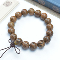 Grand bracelet en bois perlé pour hommes, femmes et filles, bijoux de mode, bracelets en bois d'aile de poulet, perles de prière bouddhistes