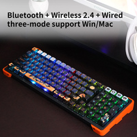 99 Tombol Triple-Mode Silent New Status Kailh Axis RGB Backlit Full Size Hot Swappable Type-C Anti-Ghosting Gaming Keyboard