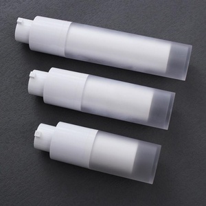 Flacons pompe en plastique sans air vides, 15 ml, 30 ml, 50 ml, cylindre, flacon pompe givré - Product Image 1