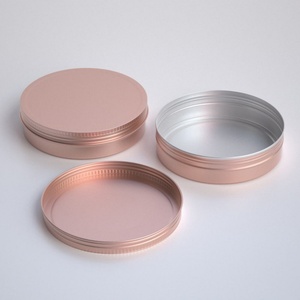 180ml Round Aluminum Cosmetic Tin Aluminum Screw Cap Tin Aluminum Tin Can for Body Butter - Product Image 1