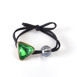Élastique à <span class=keywords><strong>cheveux</strong></span> en forme de pierre, en caoutchouc, avec pierres de cristal, pour filles, mode française - Product Image 6