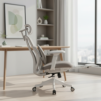 Chaise de bureau de direction de luxe ergonomique en maille réglable de haute qualité Foshan, avec repose-pieds, chaise d'ordinateur