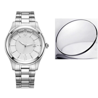 Verre de montre personnalisé en saphir rond et en verre minéral, plat ou bombé, transparent