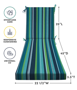 Hotel muebles de exterior de lujo para todas las estaciones impermeable duradero a rayas Silla de salón cojín - Product Image 3