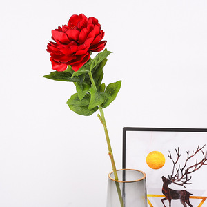 <b>Artificial</b> <b>Peony</b> Flower Single Stem Large High Simulation Valentine'S Day Wedding Home Decoration White Champagne Red Pink - Product Image 4