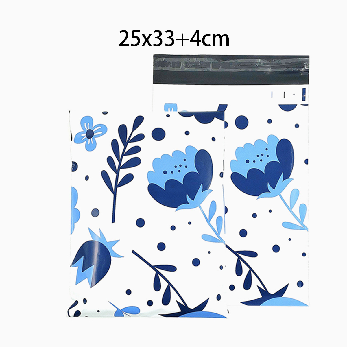 (In Stock)25*33+5(100Pic/Bag)Blu Flower