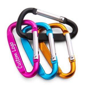 Llavero Personalizado con Logotipo Grabado por Láser, Anillo en D Plano, Mosquetón de Aluminio, Metal y Acero con Gancho de Seguridad # 7 Promocionales - Product Image 1