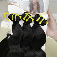 Lots de 3 mèches de cheveux vierges bruts avec closure en dentelle 4x4, tissages de cheveux raides soyeux, mèches de cheveux humains naturels