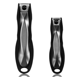 Stainless Steel Nail Clippers 12.5 Mm Round Jaw For Finger Cuticle Remover Set Black Color OEM - Product Image 1