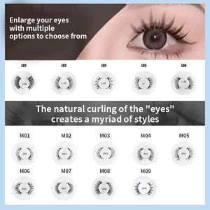 Faux <span class=keywords><strong>cils</strong></span> magnétiques 3D naturels faits à la main 1 paire 2 pièces <span class=keywords><strong>cils</strong></span> magnétiques avec logo personnalisé 3 aimants <span class=keywords><strong>cils</strong></span> magnétiques personnalisés - Product Image 4