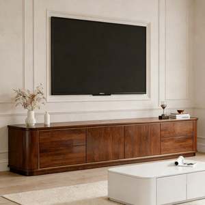 Meuble TV haut de gamme personnalisé BALOM, meuble de divertissement en bois avec rangement pour le salon - Product Image 5