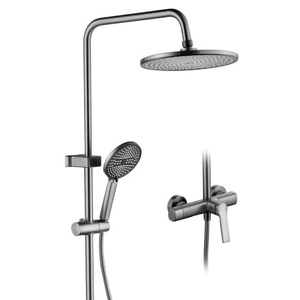 Set Doccia in Ottone con Soffione a Pioggia e Doccetta a Mano, Sistema Doccia a Parete per Ristrutturazione Bagno Appartamento - Product Image 4
