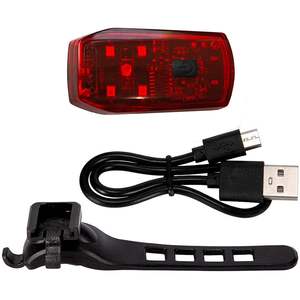 ไฟท้ายจักรยาน Antela สีแดง LED กันน้ำ IPX4 ใช้แบตเตอรี่แบบชาร์จได้ ผลิตจากพลาสติก มี 4 โหมด พร้อมสาย USB - Product Image 1