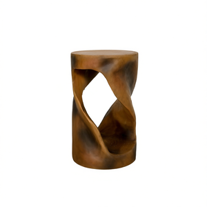 Tavolino Laterale in Cemento dal Design Moderno e Unico a Forma di Spirale, 19,6 Pollici, Modello D0100XUDZ8V, per Arredamento Casa, Elegante Mobile da Salotto - Product Image 1