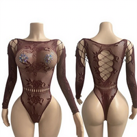 ELITES Vente en gros Nouveautés Personnalisées Faible MOQ Vêtements de danse exotiques en résille