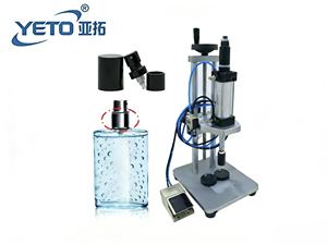 Scrivania Tipo di Pneumatico Manuale Bottiglia di Profumo Collare Anello Premendo Macchina Bottiglia di Vetro del Profumo Carimping Macchina di Coperchiamento Strumento - Product Image 1