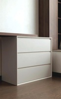 Armoire en mélamine moderne et écologique avec biseau à 45 degrés sur mesure |   Meuble de rangement autoportant pour salon, salle à manger, hôtel