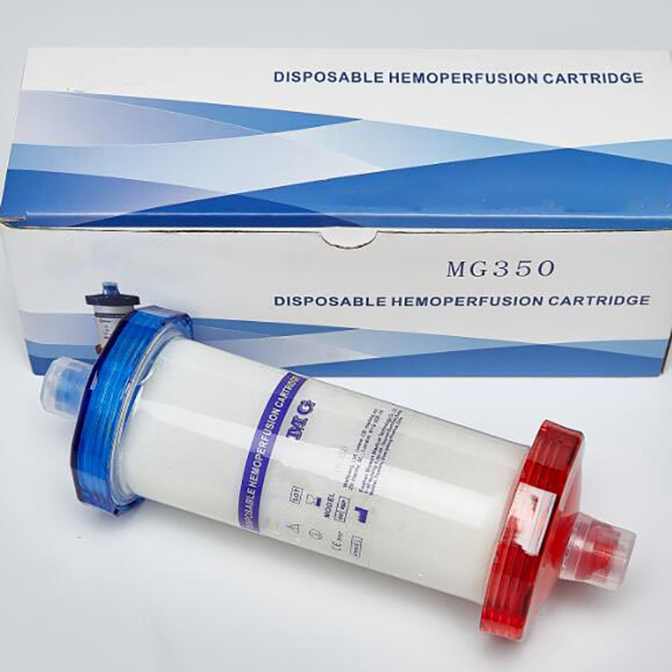 Fábrica Cartucho de hemoperfusión Dializador estéril médico Juego de catéteres de hemodiálisis