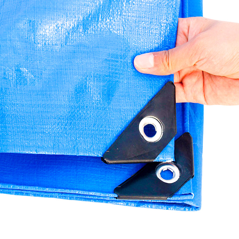 Hot Sell XUDA Superior Quality Woven PE Tarpaulin Cutting Custom Specifications Double Blue Color For Lumber Truck Tarpaulin