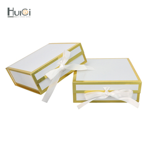 Wholesale Luxury Custom Gift Box Rigid Cardboard Folding Magnetic With Ribbon Closure Gift Box Packaging for Clothing - Product Image 2