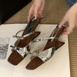 Chaussures à talons bas de 5 cm, nouvelles tendances de la mode, pantoufles élégantes, talons hauts pour femmes, chaussures à talons - Product Image 4