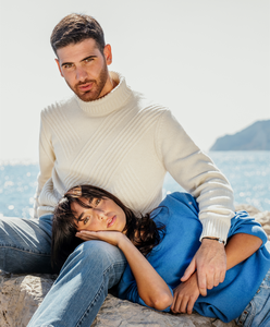 Maglione lavorato a maglia a maniche lunghe di alta qualità da uomo 100% eco cachemire intrecciato anti-pilling - Product Image 5