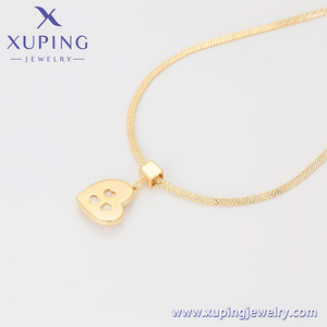 목걸이-01790 xuping 주얼리 새로운 심플 하트 목걸이 여성용 14K 골드 컬러 패션 럭셔리 우아한 고급 주얼리 목걸이 - Product Image 5