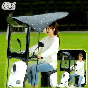 Parapluie personnalisé pour moto vélo électrique <span class=keywords><strong>Scooter</strong></span> Parasol extérieur coupe-vent Queue d'aronde Revêtement noir Moteur <span class=keywords><strong>Abri</strong></span> contre la pluie - Product Image 2