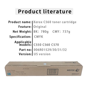 Cartouche de toner d'origine américaine pour Xerox 550 560 570 C60 C70 006R01529 006R01530 006R01531 006R01532 Poudre de toner - Product Image 3