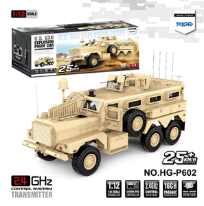 Coche Eléctrico de Control Remoto <span class=keywords><strong>HG</strong></span> P602 1/12 2.4G 6WD 16CH 25km/H, Modelo de Vehículo para Camioneta, Juguete de Pasatiempo, Sin Batería ni Cargador - Product Image 3