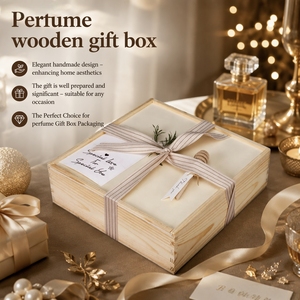 Handmade Wooden <b>Gift</b> <b>Box</b> Square Pine Wood Packaging Mini Small Medium <b>Large</b> Size Storage <b>Box</b> for Perfume Bottle <b>Gift</b> - Product Image 1
