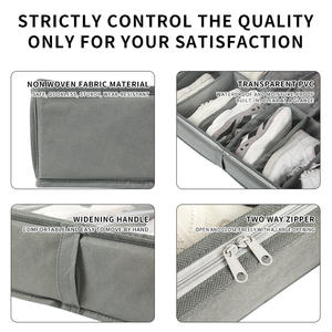 12 Paar Opbergdozen Voor Schoen Onder Bed Schoen Opslag Organizer Voor Kast Schoen Organizer Opbergdoos Met Doorzichtige Hoes - Product Image 3