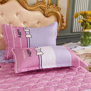 Màu Hồng Polyester nhà dệt may Nữ Hoàng Kích thước chần bedcover mềm in giường váy bedding Set - Product Image 4