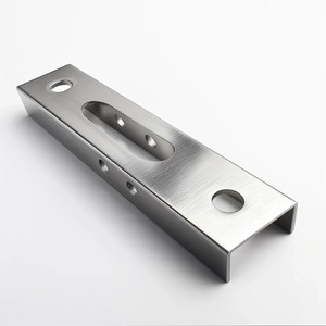 Custom Sheet <b>Metal</b> Fabrication Laser Cut Steel Structural Channel Connector Bracket Conveyor Guide ISO9001 Certified China - Product Image 3