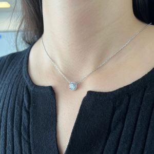 Dylam Trendy Slider Adjustable 18K Gold Plated <b>Post</b> Diamond <b>Round</b> Solitaire Heart Pendant Halo Necklace for Women - Product Image 4