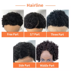 Tóc Giả Cắt Perruque Pixie Tóc Người Tóc Giả Cắt Tóc Ngắn Pixie Xoăn Tóc Giả Tẩy Trắng Thắt Nút Phía Trước Ren 13X4 Tóc Giả Pixie Với Tóc Em Bé - Product Image 5