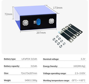 بطارية LifePO4 إيطالية للبيع من المصنع باستطاعة 280 أمبير/ساعة 315 أمبير/ساعة بطارية دراجة كهربائية بجهد 3.2 فولت بطارية ليثيوم أيون lifepo4 لتخزين الطاقة - Product Image 3