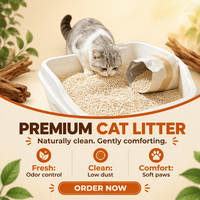 OEM Pasir Kucing Tofu Rendah Debu yang Dapat Dibuang di Toilet, Cepat Menggumpal, Menghilangkan Bau, Berbahan Dasar Tumbuhan Alami untuk Rumah Tangga dengan Banyak Kucing