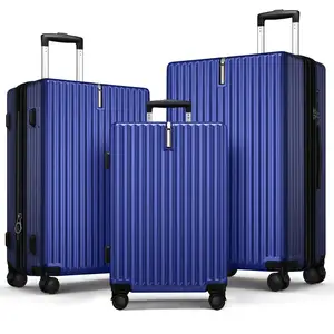 Set di valigie bagaglio espandibile 3 pezzi valigia durevole in ABS TSA Lock YKK doppia bobina cerniere valigia
