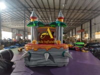 Maison combinée gonflable de rebond de château sautant commercial avec des jeux pleins d'entrain de carnaval de château de dinosaure de glissière d'eau