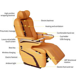 Nouveau Siège Automobile de Luxe <span class=keywords><strong>Maybach</strong></span> VIP, Siège Sport en Cuir avec Sac de Documents, Siège de Fabricant Modifié pour Van avec Logo OEM pour Vito W447 Sprinter - Product Image 2