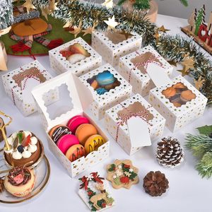 Cajas para Galletas Navideñas con Ventana, Cajas Blancas de Panadería para Galletas, Cajas para Regalos, Cajas para Pastelería, para Regalar, Cubiertas de Chocolate - Product Image 5