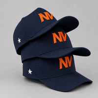 Casquette de golf en nylon à 5 panneaux avec logo personnalisé, perforations laser et broderie, idéale pour le baseball et l'usage quotidien en extérieur