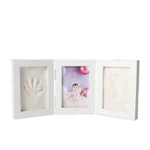 Ensemble de moulage pour bébé à cadre en argile pour garçons <span class=keywords><strong>et</strong></span> filles ensemble cadeau commémoratif avec empreintes de <span class=keywords><strong>main</strong></span> <span class=keywords><strong>et</strong></span> de <span class=keywords><strong>pied</strong></span> - Product Image 2