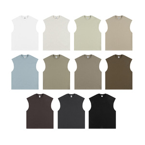 305GSM Logo personalizzato oversize dei pesi massimi 100% cotone palestra sport all'ingrosso da <span class=keywords><strong>donna</strong></span> e da <span class=keywords><strong>uomo</strong></span> gilet e camicie a maniche - Product Image 3