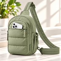 Sac à bandoulière pour femme avec logo personnalisé, léger, résistant à l'eau, sac à dos multi-poches, sac de poitrine de voyage